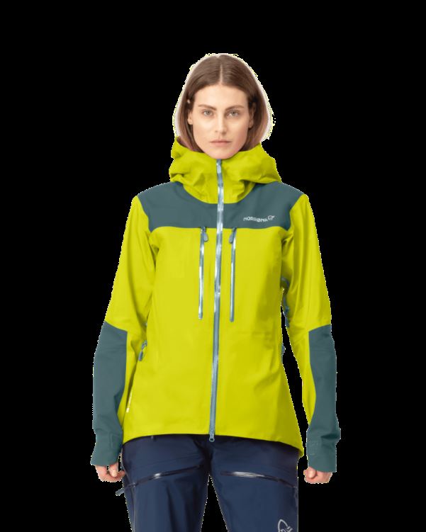 Norrona Trollveggen Gore-tex Pro Light Damesjack Sulfur Spring/north Atlantic