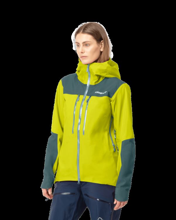 Norrona Trollveggen Gore-tex Pro Light Damesjack Sulfur Spring/north Atlantic