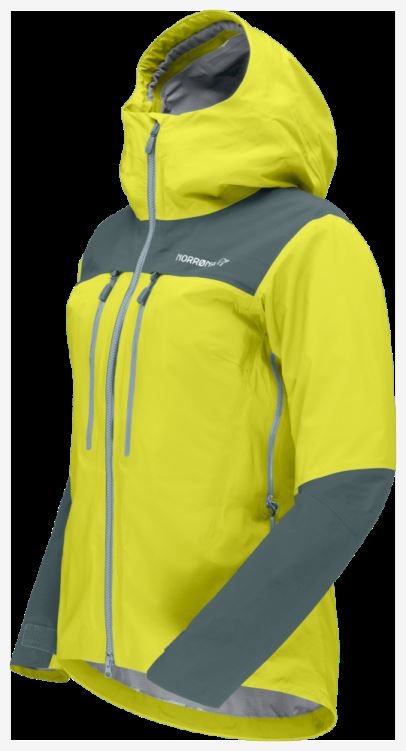 Norrona Trollveggen Gore-tex Pro Light Damesjack Sulfur Spring/north Atlantic