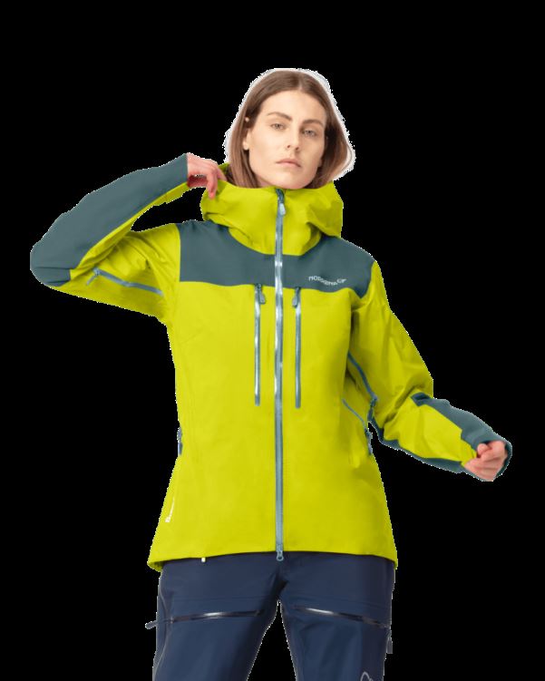 Norrona Trollveggen Gore-tex Pro Light Damesjack Sulfur Spring/north Atlantic