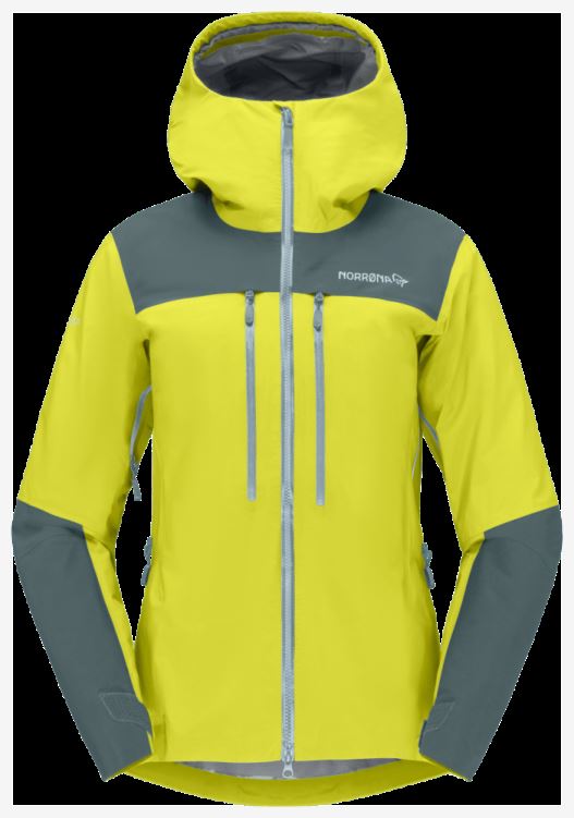 Norrona Trollveggen Gore-tex Pro Light Damesjack Sulfur Spring/north Atlantic