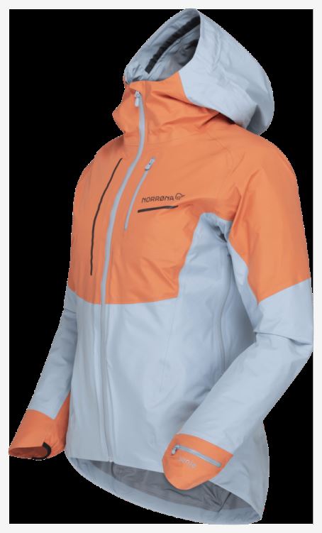 Norrona Senja Gore-tex Active Damesjack Flamingo/blue Fog