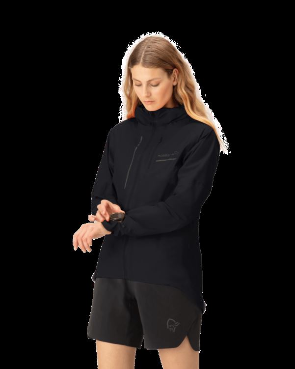 Norrona Senja Gore-tex Active Damesjack Caviar Zwart