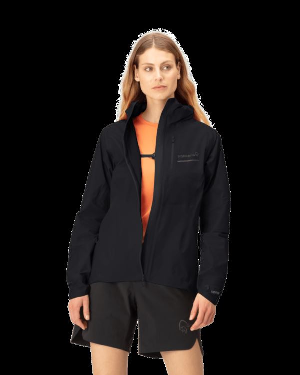 Norrona Senja Gore-tex Active Damesjack Caviar Zwart