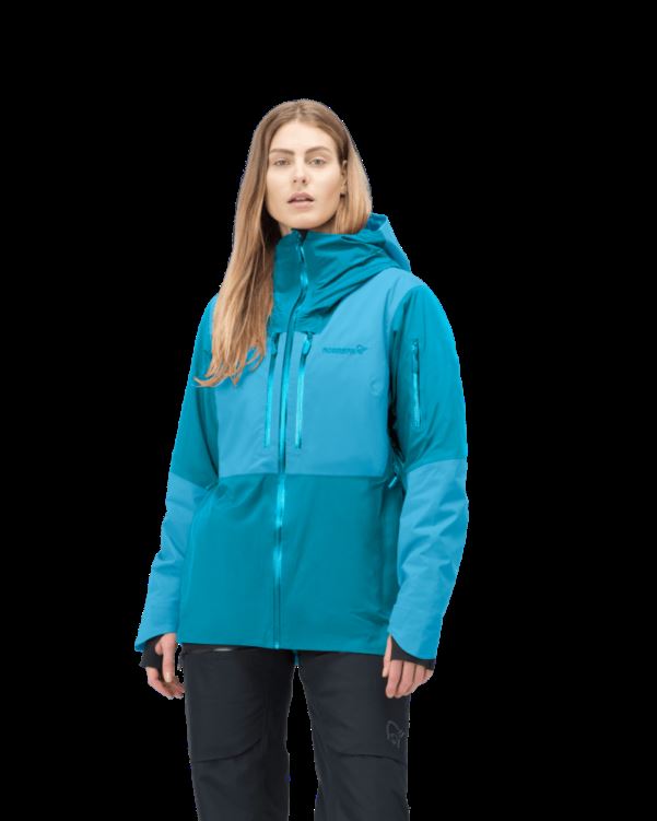 Norrona Dames Lofoten Gore-tex Thermo100 Jack Aquarius/hawaiian Surf