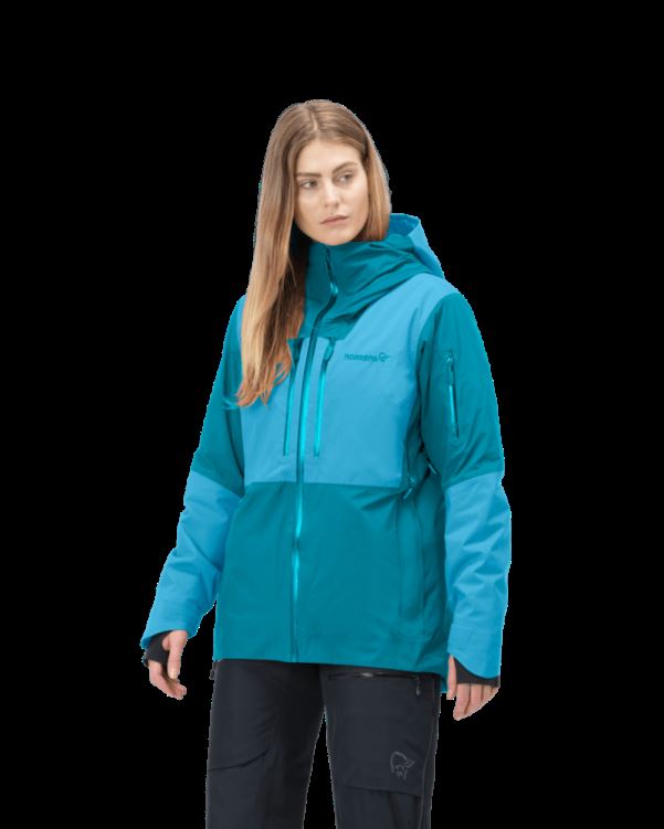 Norrona Dames Lofoten Gore-tex Thermo100 Jack Aquarius/hawaiian Surf