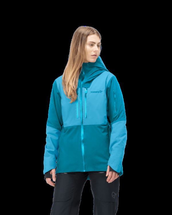 Norrona Dames Lofoten Gore-tex Thermo100 Jack Aquarius/hawaiian Surf