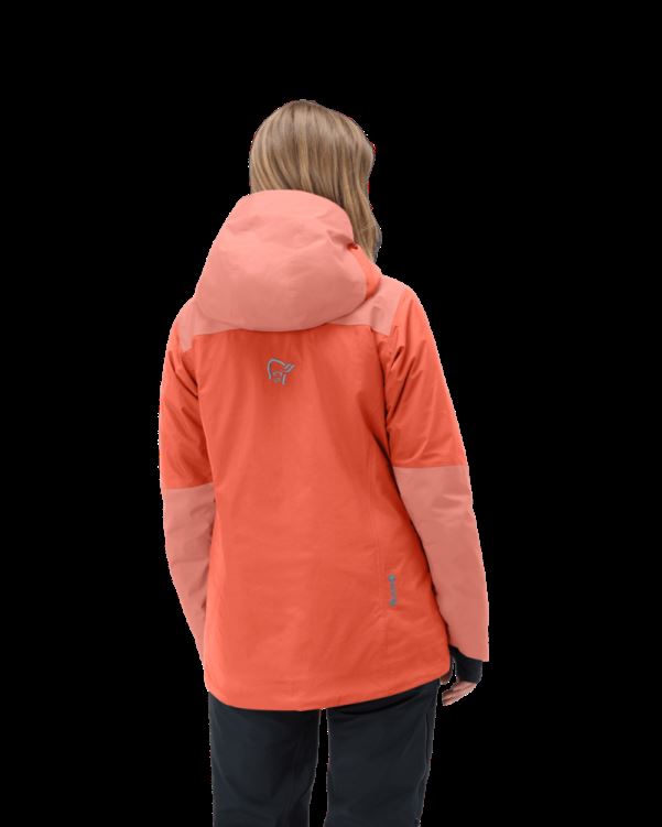 Norrona Lofoten Gore-tex Thermo100 Damesjas Oranje Alert/perzik Amber