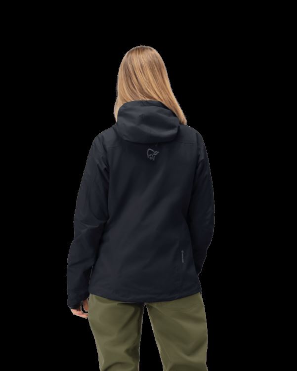 Norrona Lofoten Gore-tex Geïsoleerde Damesjas Caviar Zwart