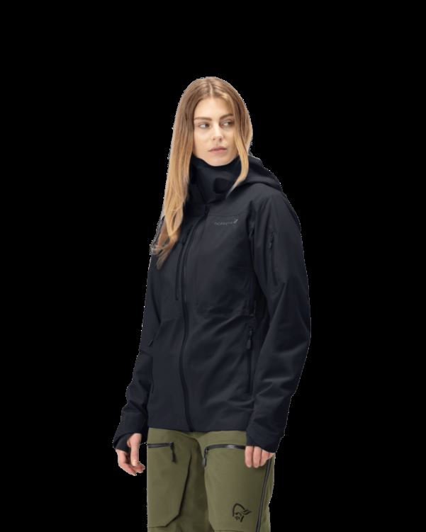 Norrona Lofoten Gore-tex Geïsoleerde Damesjas Caviar Zwart