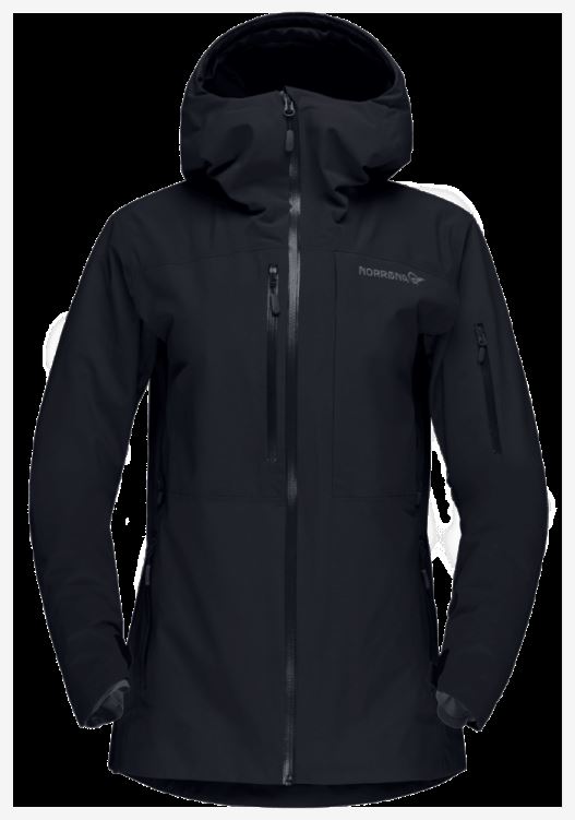 Norrona Lofoten Gore-tex Geïsoleerde Damesjas Caviar Zwart