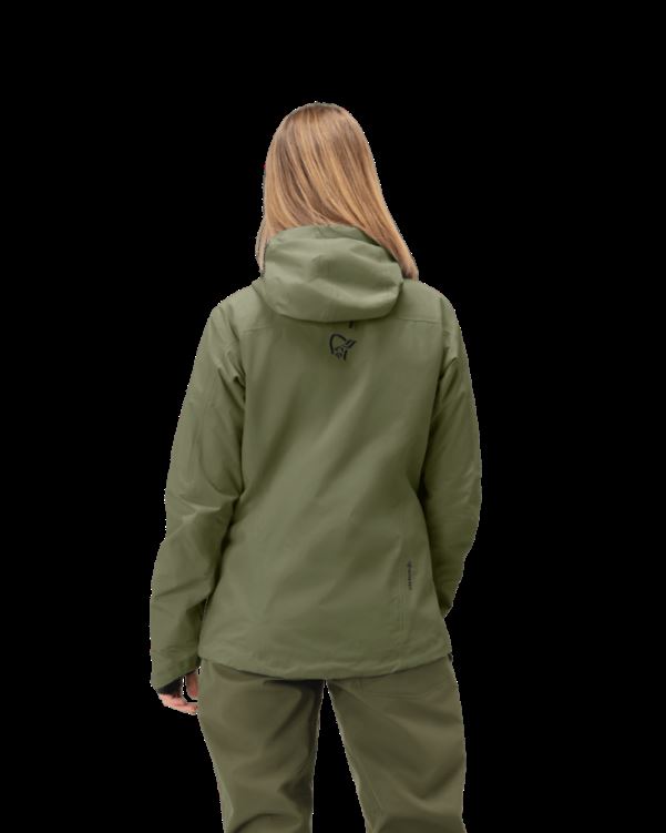 Norrona Lofoten Gore-tex Isolerende Damesjas Olijf Nacht