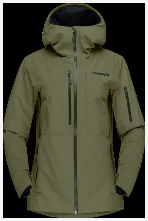 Norrona Lofoten Gore-tex Isolerende Damesjas Olijf Nacht