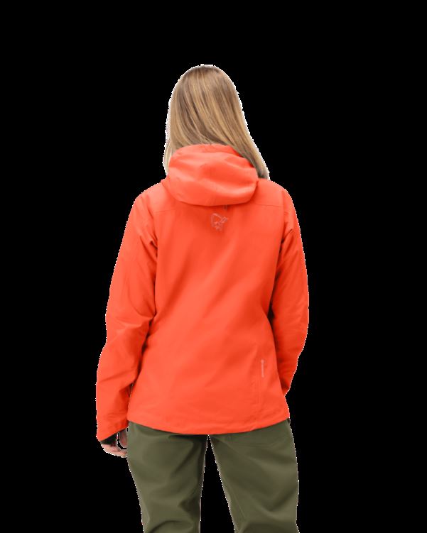 Norrona Lofoten Gore-tex Geïsoleerde Damesjas Oranje Alert