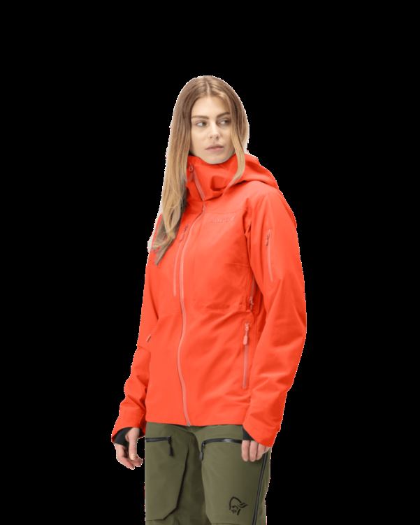 Norrona Lofoten Gore-tex Geïsoleerde Damesjas Oranje Alert