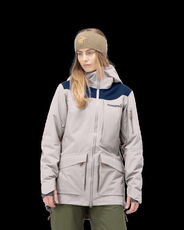 Norrona Dames Tamok Gore-tex Thermo80 Jas Puur Kasjmier Wit