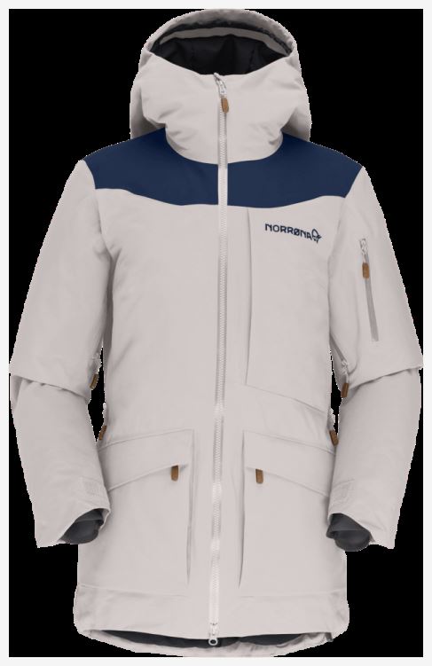 Norrona Dames Tamok Gore-tex Thermo80 Jas Puur Kasjmier Wit