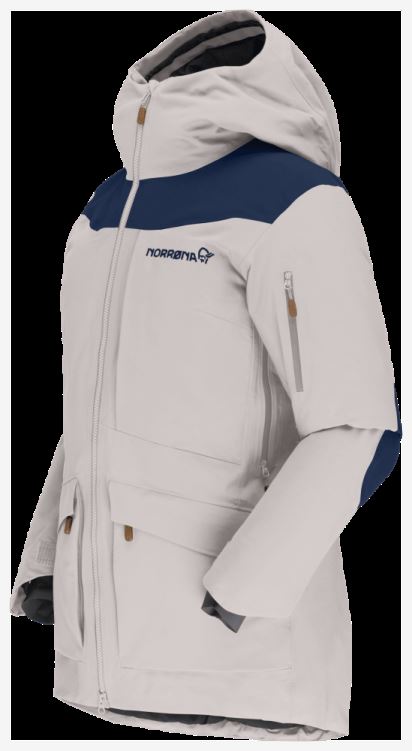 Norrona Dames Tamok Gore-tex Thermo80 Jas Puur Kasjmier Wit