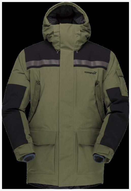 Norrona Unisex Gore-tex Dons750 Parka Olijf Nacht