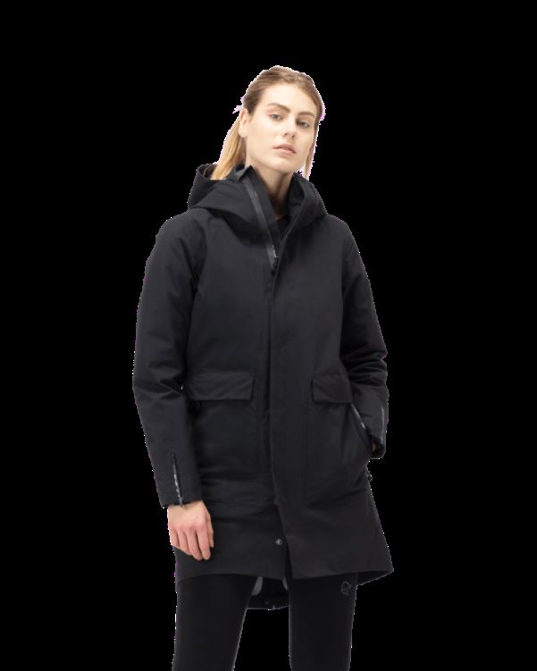 Norrona Oslo Gore-tex Down850 Dames Parka Kaviaar Zwart