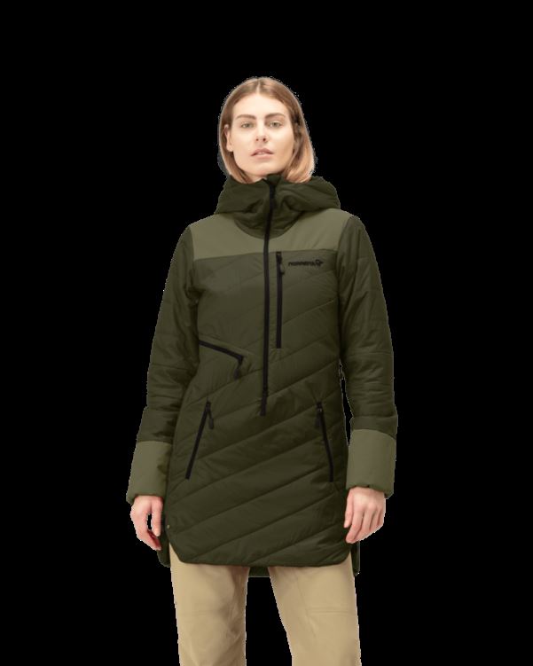 Norrona Dames Lofoten Primaloft80 Anorak Olijf Nacht