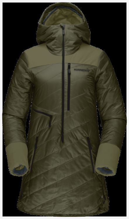 Norrona Dames Lofoten Primaloft80 Anorak Olijf Nacht