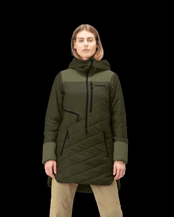 Norrona Dames Lofoten Primaloft80 Anorak Olijf Nacht