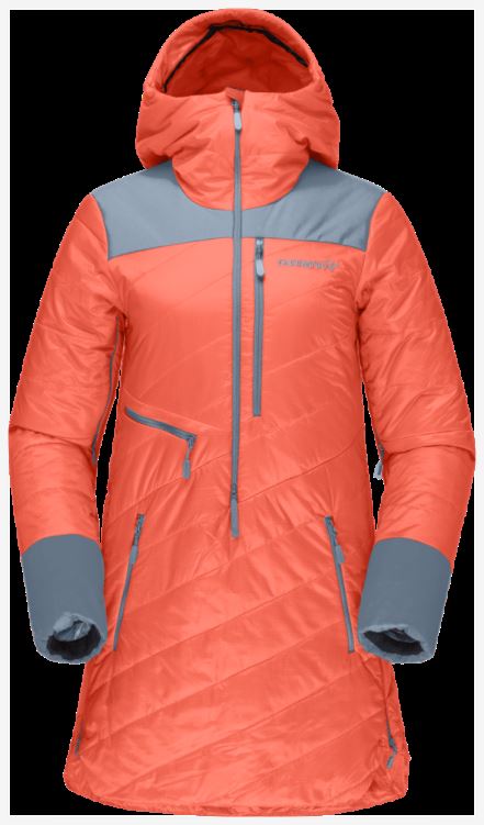 Norrona Lofoten Primaloft80 Dames Anorak Oranje Alert/blue Fog