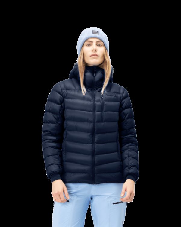 Norrona Lyngen Down850 Damescapuchon Indigo Nachtblauw