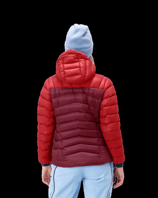 Norrona Lyngen Down850 Damescapuchon True Red/rabarber