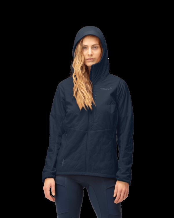 Norrona Dames Lyngen Alpha100 Zip Hood Indigo Night Blue