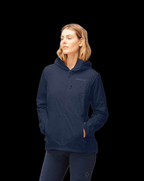 Norrona Dames Lyngen Alpha100 Zip Hood Indigo Night Blue