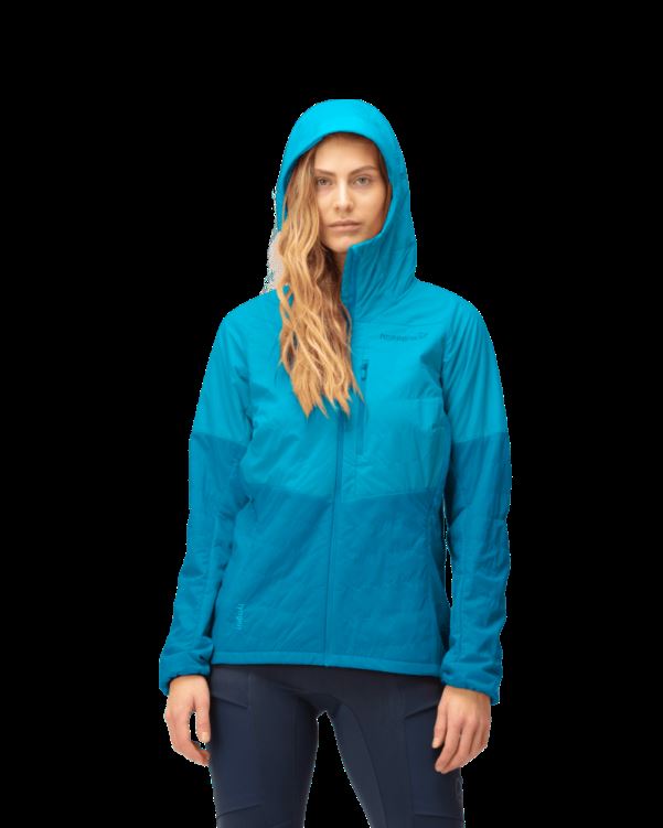Norrona Lyngen Alpha100 Zip Hood Aquarius/hawaiian Surf Voor Dames