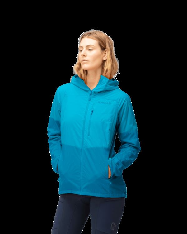 Norrona Lyngen Alpha100 Zip Hood Aquarius/hawaiian Surf Voor Dames