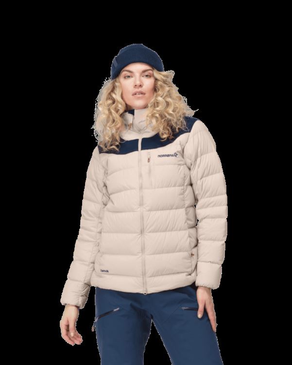 Norrona Tamok Down750 Damesjas Puur Kasjmier Wit