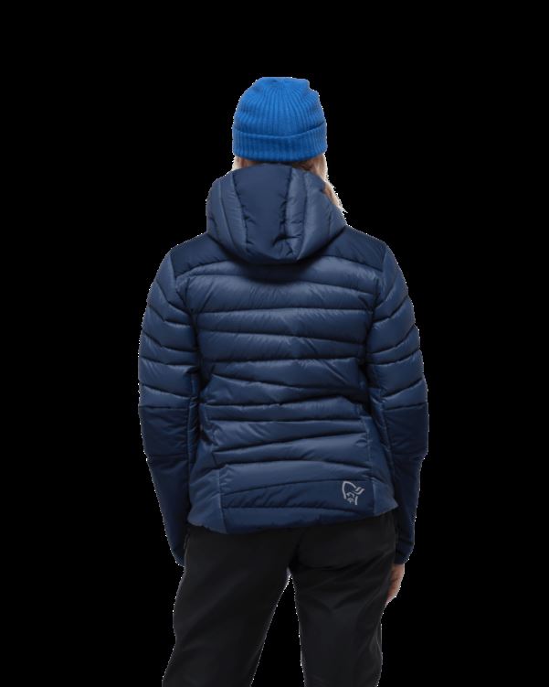 Norrona Falketind Down750 Damescapuchon Indigo Nachtblauw