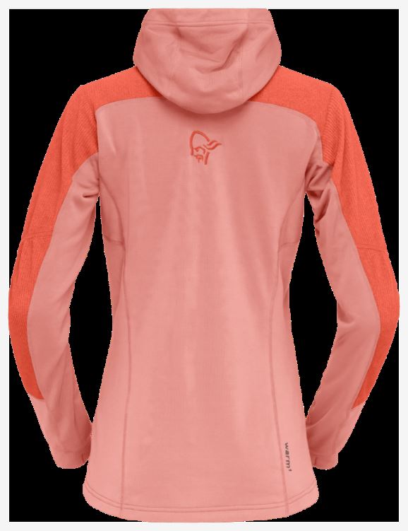 Norrona Dames Lofoten Thermal Pro Capuchon Oranje Alert/perzik Amber
