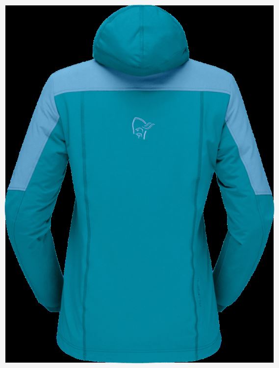 Norrona Dames Lofoten Hiloflex200 Hood Aquarius/hawaiian Surf