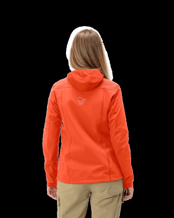 Norrona Dames Lofoten Hiloflex200 Capuchon Oranje Alert
