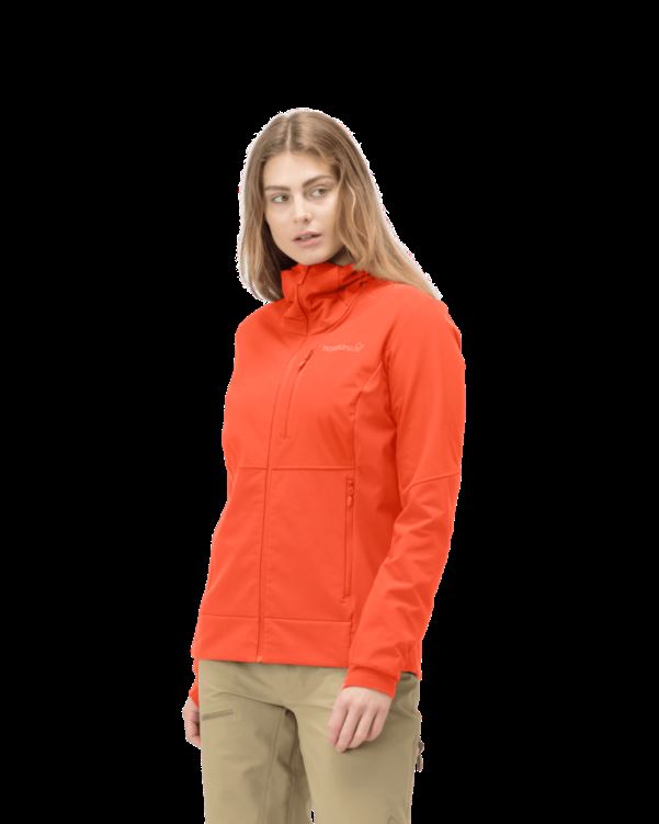 Norrona Dames Lofoten Hiloflex200 Capuchon Oranje Alert