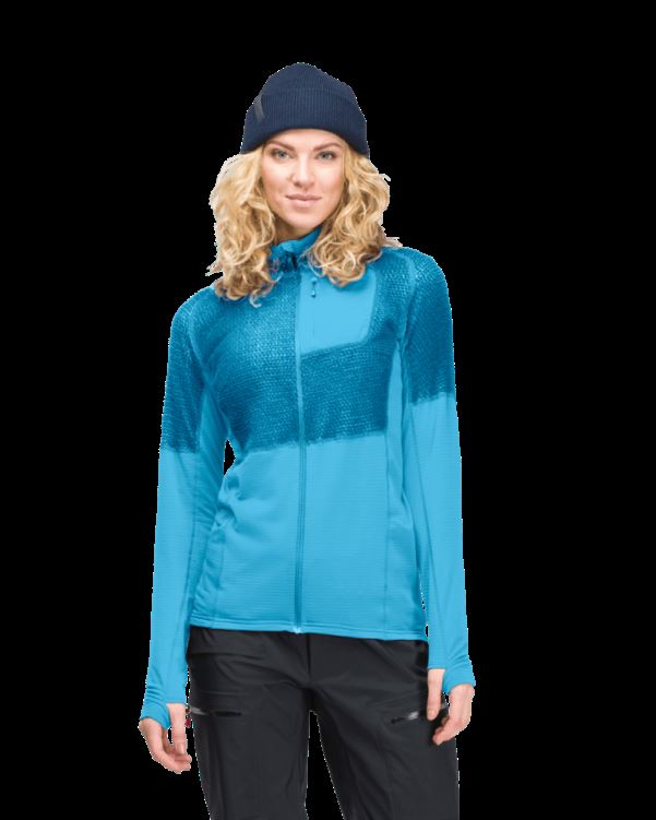 Norrona Lyngen Alpha90 Damesjack Aquarius/hawaiian Surf