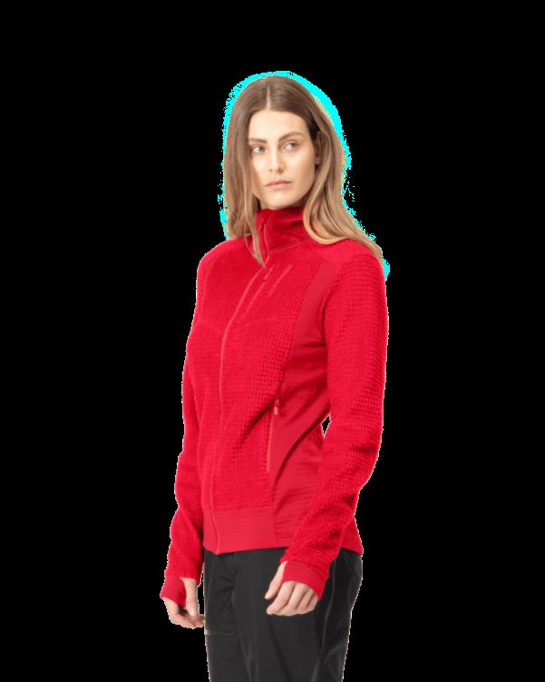 Norrona Dames Falketind Alpha120 Zip Hood Narrenrood