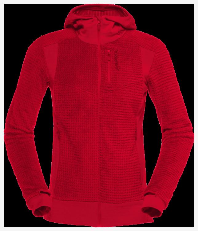 Norrona Dames Falketind Alpha120 Zip Hood Narrenrood
