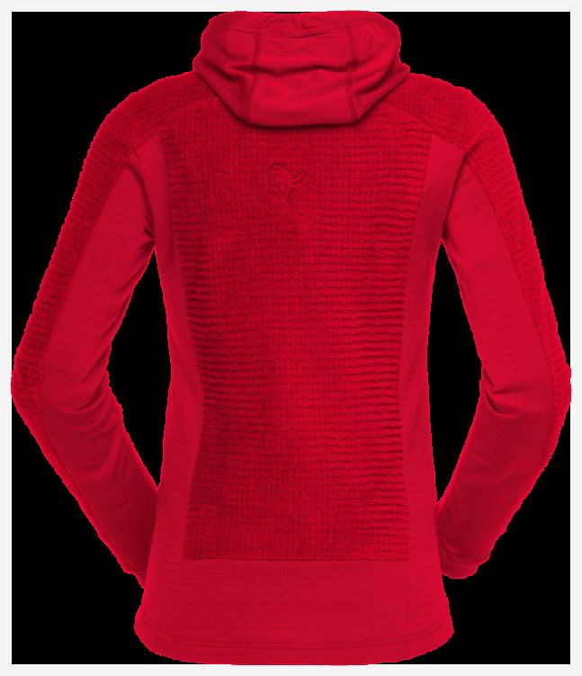 Norrona Dames Falketind Alpha120 Zip Hood Narrenrood