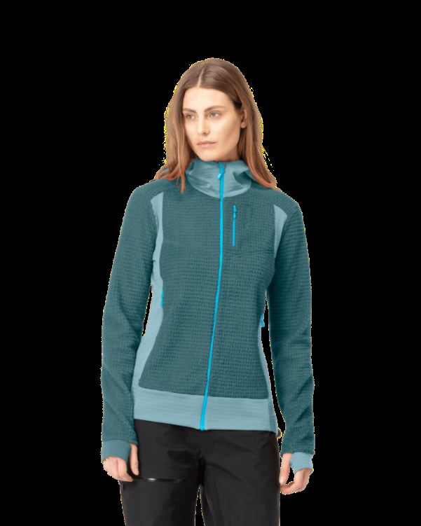 Norrona Dames Falketind Alpha120 Zip Hood North Atlantic/tourmaline