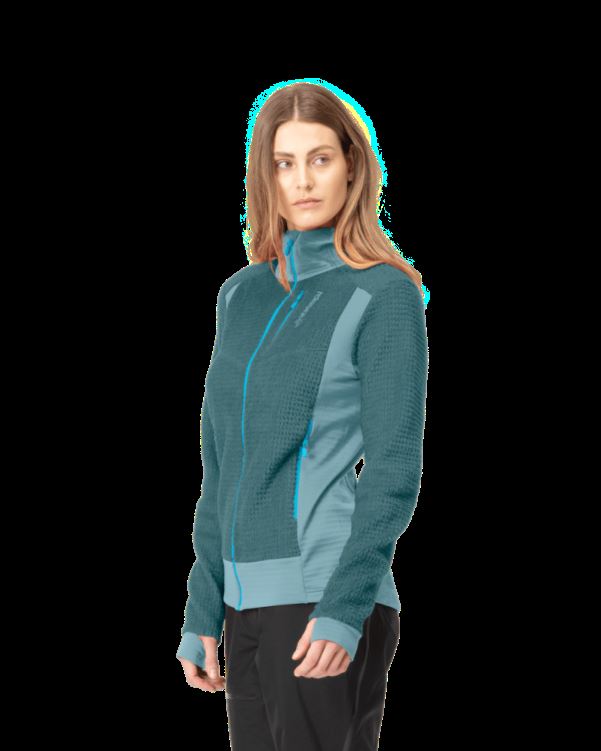 Norrona Dames Falketind Alpha120 Zip Hood North Atlantic/tourmaline
