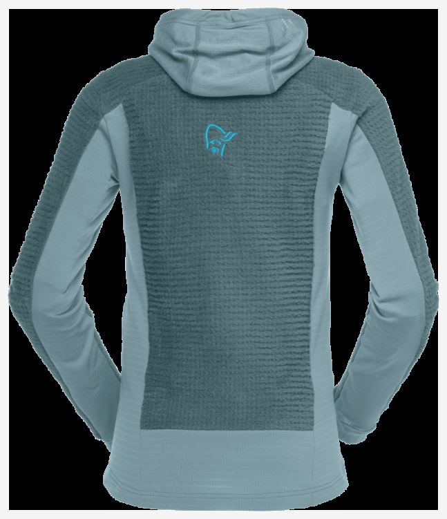Norrona Dames Falketind Alpha120 Zip Hood North Atlantic/tourmaline