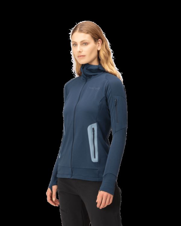 Norrona Falketind Power Grid Capuchon Indigo Nachtblauw Voor Dames