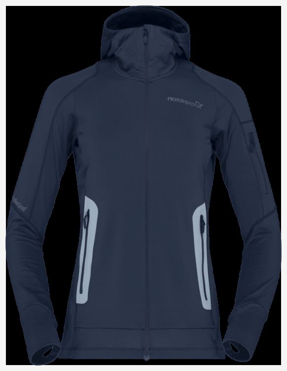Norrona Falketind Power Grid Capuchon Indigo Nachtblauw Voor Dames