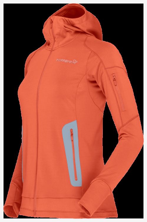 Norrona Falketind Power Grid Capuchon Voor Dames Oranje Alert